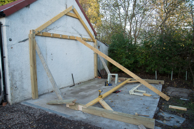 first post and beam bent up
