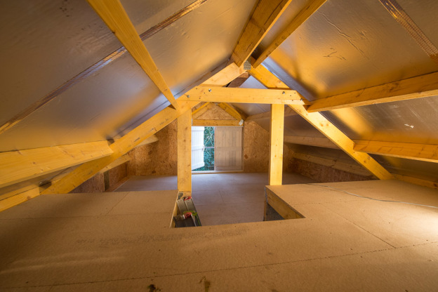 tiny barn hayloft nearly finished