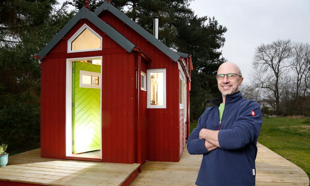 Jonathan Avery of Tiny House Scotland. Photograph: Murdo Macleod for the Observer