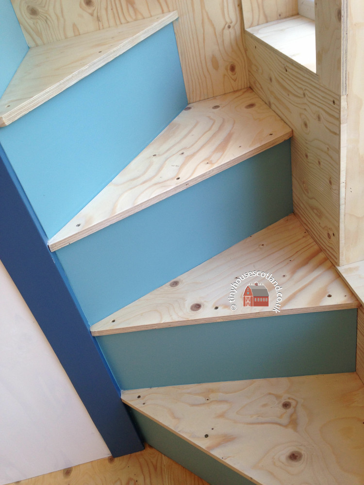 The Stairs in the NestHouse by Tiny House Scotland.