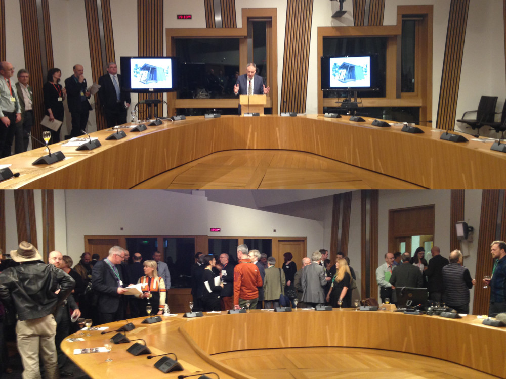 A seminal moment in the Thousand Huts Campaign at the Scottish Parliament.