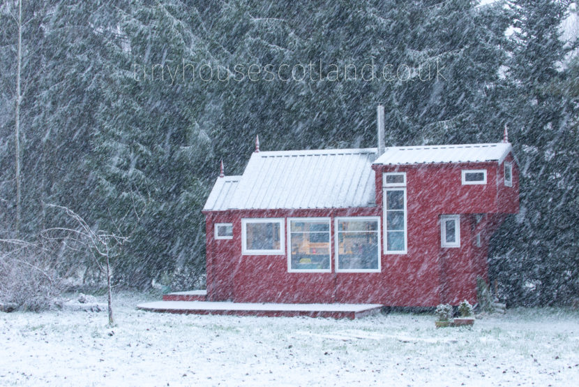 The NestHouse in a snowstorm.