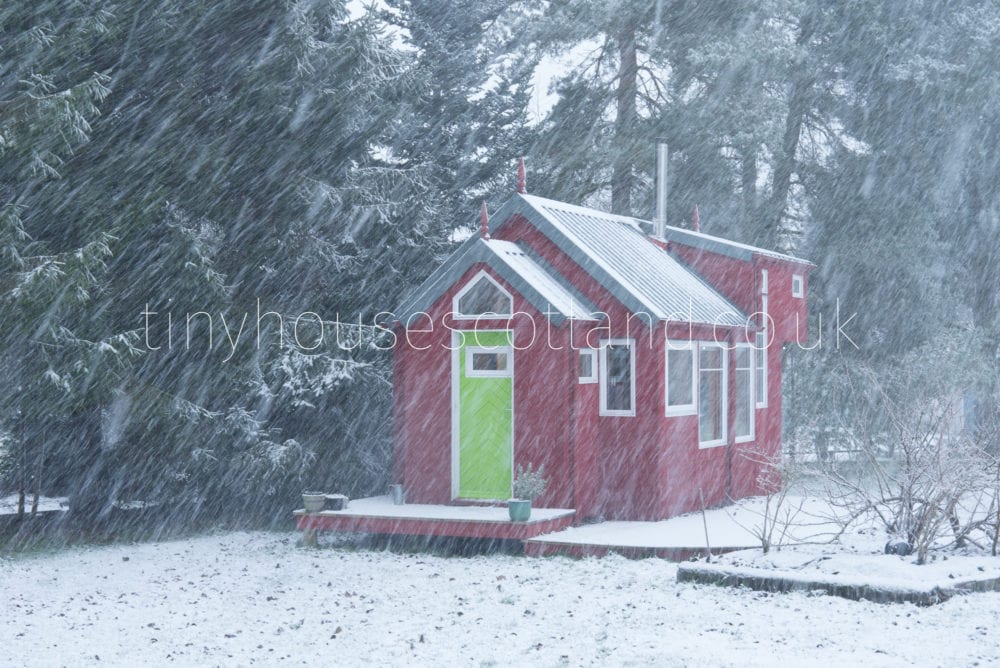 The NestHouse in a snowstorm.